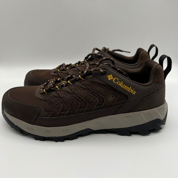 Columbia Other - Columbia Strata Trail Low Hiking Shoes Mens 9 Brown Cordovan Mesh Suede‎ Rugged